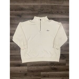 Vintage Fairway Sport 1/4 Zip Pullover Size XL White Sweatshirt  Croft & Barrow
